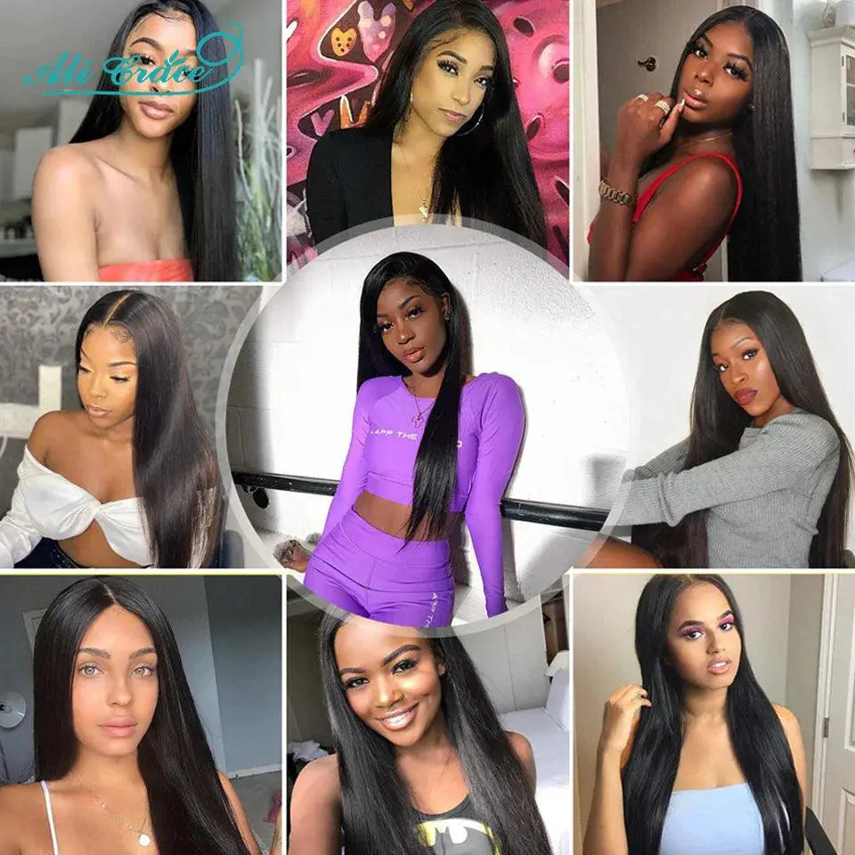 Luxurious Brazilian Straight Lace Closure Ali Grace Hair