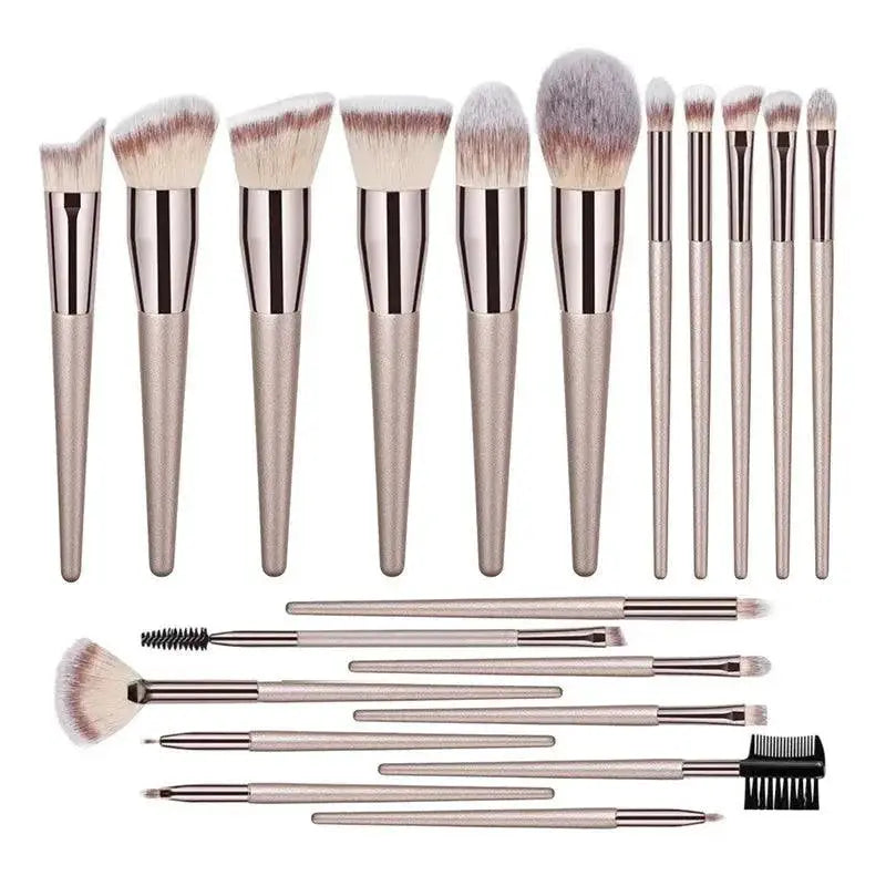 Champagne Makeup Brush Set Luxurious Flawless Beauty Kit