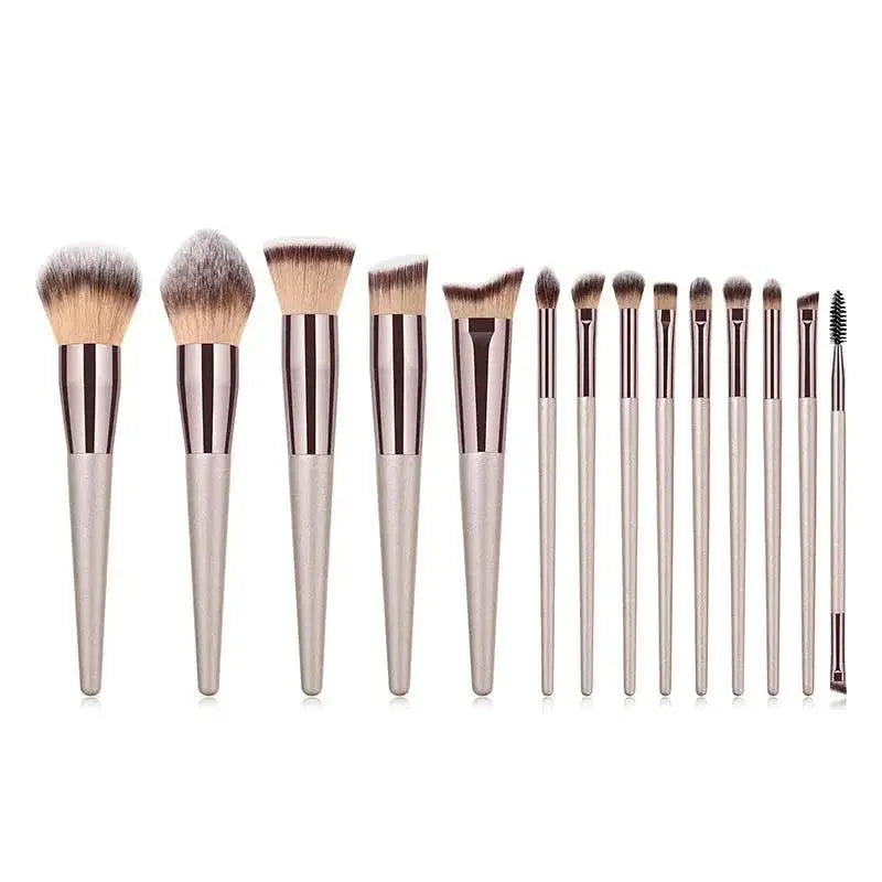 Flawless Makeup Brush Set for Foundation — 10pcs green with bag