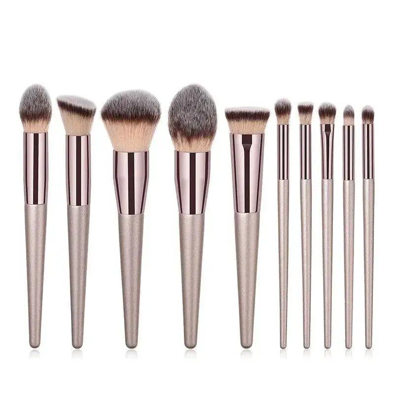 Champagne Makeup Brush Set Luxurious Flawless Beauty Kit