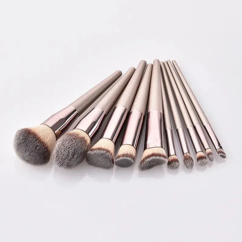 Champagne Makeup Brush Set Luxurious Flawless Beauty Kit