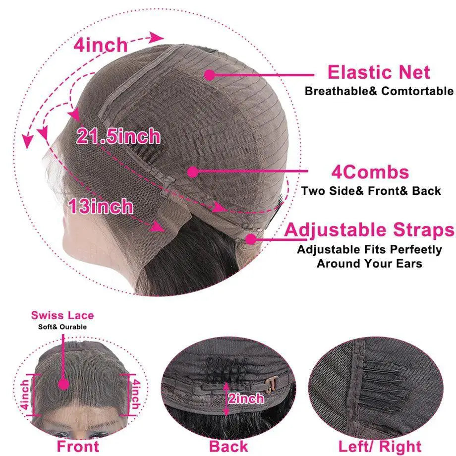 Luxurious Deep Wave 13x4 HD Lace Frontal Wig 28 - 30 Inch