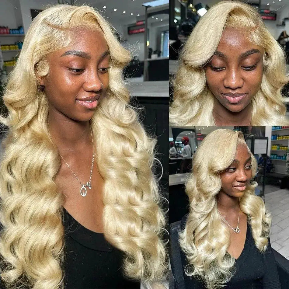 Luxurious Honey Blonde Body Wave Lace Front Wig Women