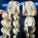 Luxurious Honey Blonde Body Wave Lace Front Wig Women