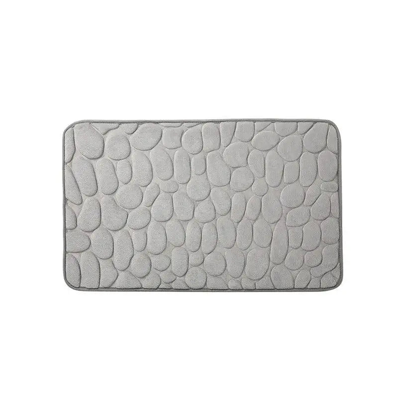Luxurious Memory Foam Cobblestone Bath Mat Non Slip Comfort