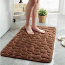 Luxurious Memory Foam Cobblestone Bath Mat for Comfort