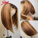 Luxurious Ombre Bob Wig with Peruvian Remy Hair Blond