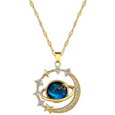 Luxurious Starry Sky Necklace with Moon & Stars Chain
