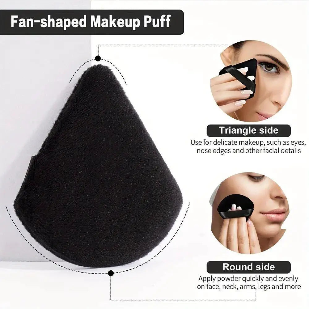 Luxurious Velour Powder Puff Set for Flawless Makeup