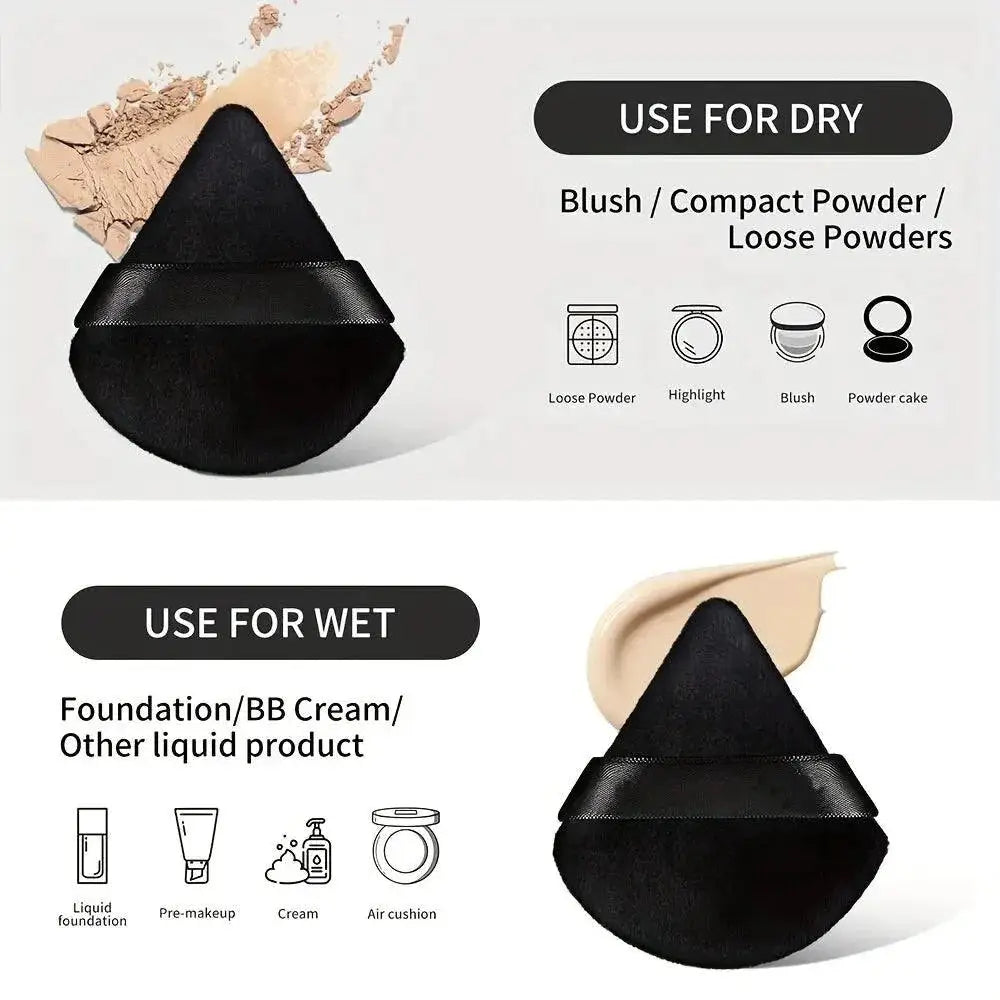 Luxurious Velour Powder Puff Set for Flawless Makeup