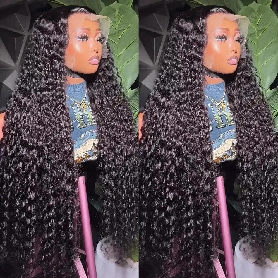 Luxury 220 Density Deep Wave Lace Front Human Hair Wig