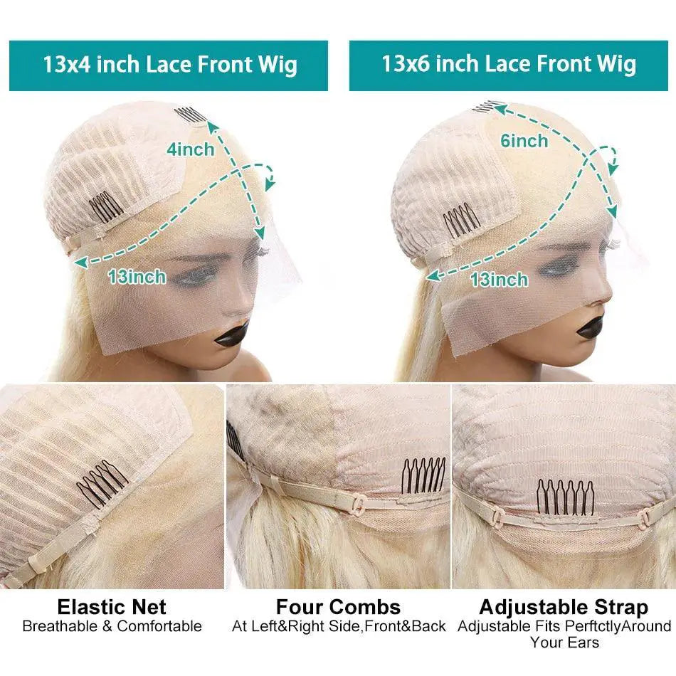 Luxury 250 Density Honey Blonde Deep Wave Lace Wig 40 Inch