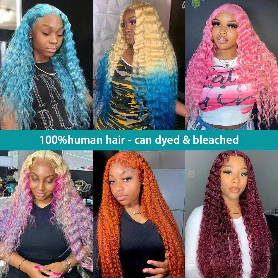 Luxury 250 Density Honey Blonde Deep Wave Lace Wig 40 Inch