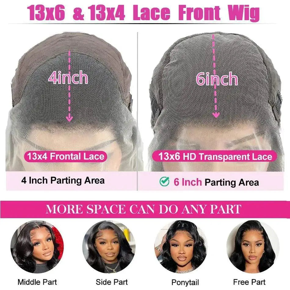 Luxury Body Wave HD Lace Frontal Wig Pre Plucked Human Hair