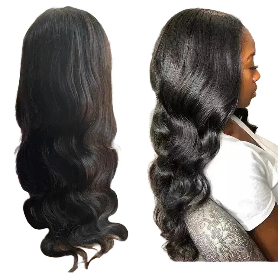 Luxury Body Wave Lace Front Wig Natural Human Hair - New 6x4 Glueless Wig 28inches | 180 density product image