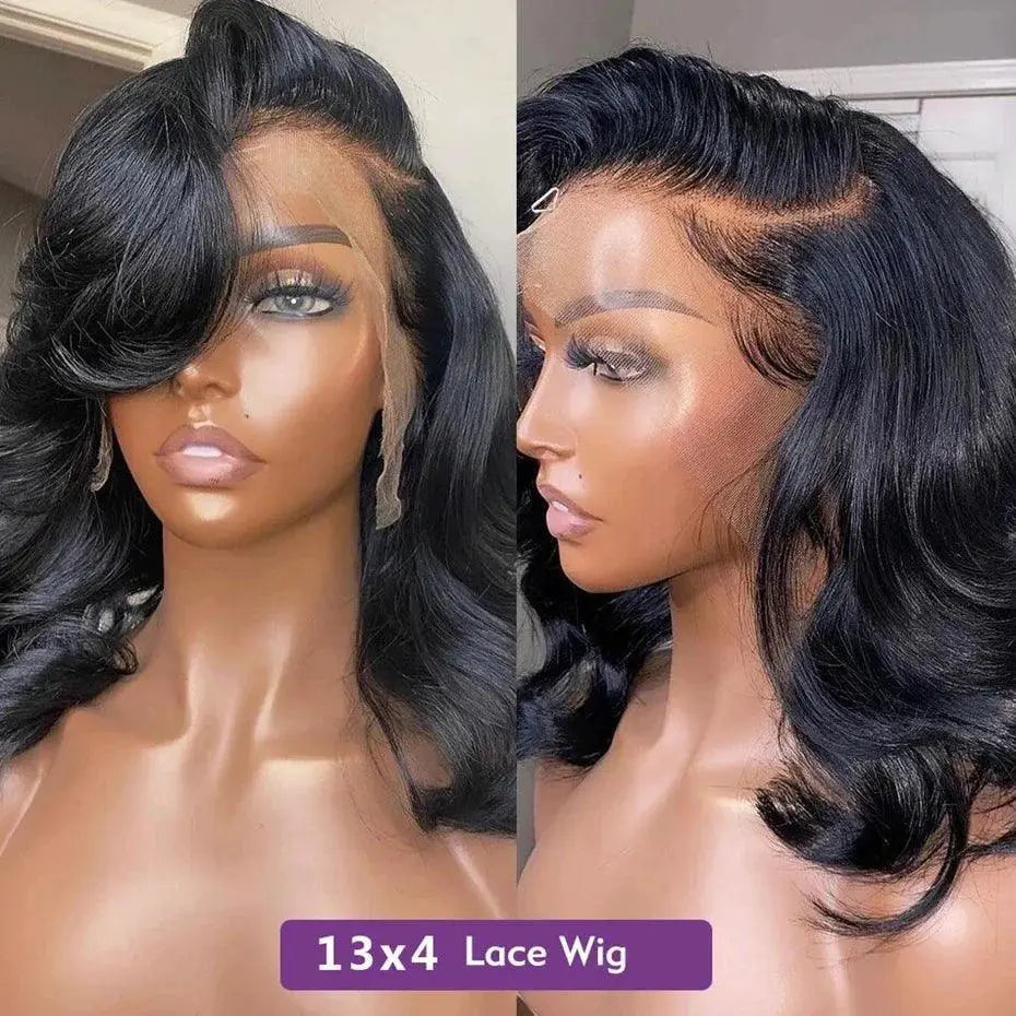 Luxury Body Wave Short Bob Wigs 100 Percent Remy Human Hair