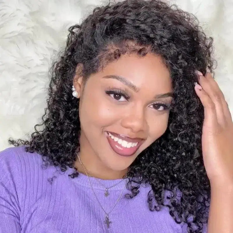 Luxury Brazilian Curly Lace Front Wig Remy Hair Natural Look