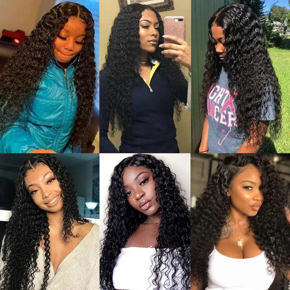 Luxury Brazilian Deep Wave Remy Hair Bundle Set With Frontal