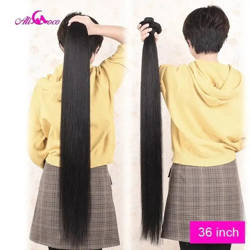 Luxury Brazilian Straight Hair Bundle With 360 Lace Frontal
