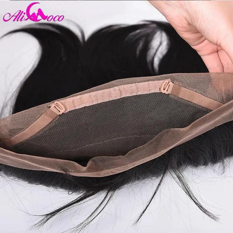 Luxury Brazilian Straight Hair Bundle With 360 Lace Frontal