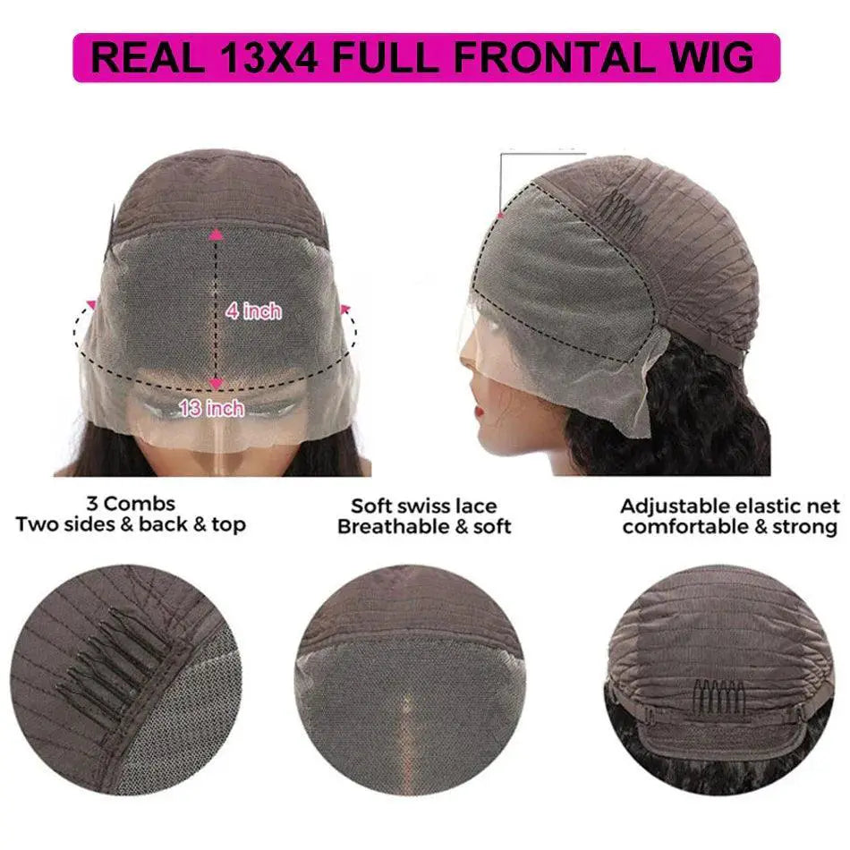 Luxury Brazilian HD Lace Front Wig Glueless Natural Look