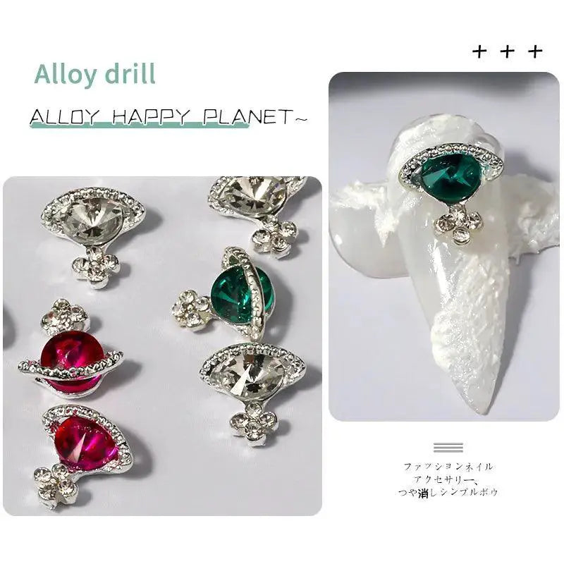 Luxury Gemstone Planet Nail Art Charms Kit Elevate Manicures