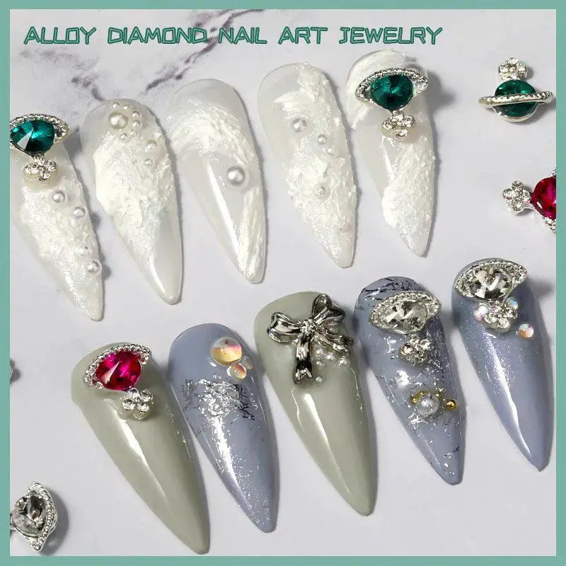 Luxury Gemstone Planet Nail Art Charms Kit Elevate Manicures