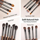 Luxury Goat Hair Eye Makeup Brush Set for Pro Looks