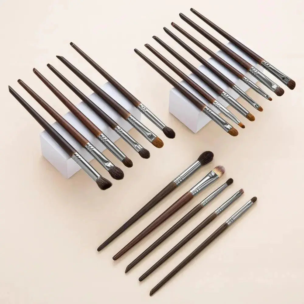 Luxury Goat Hair Eye Makeup Brush Set for Pro Looks