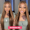 Luxury Highlight Human Hair Wig with HD Lace Frontal
