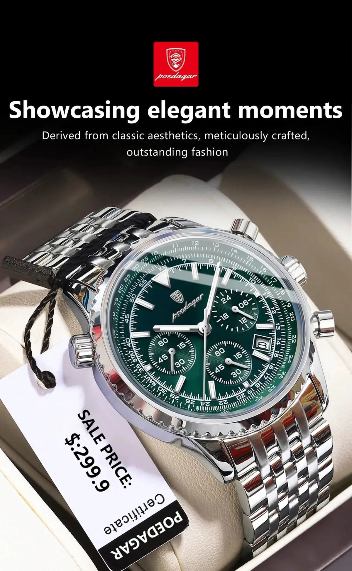 Chronograph Watch for Men Waterproof — product view 17