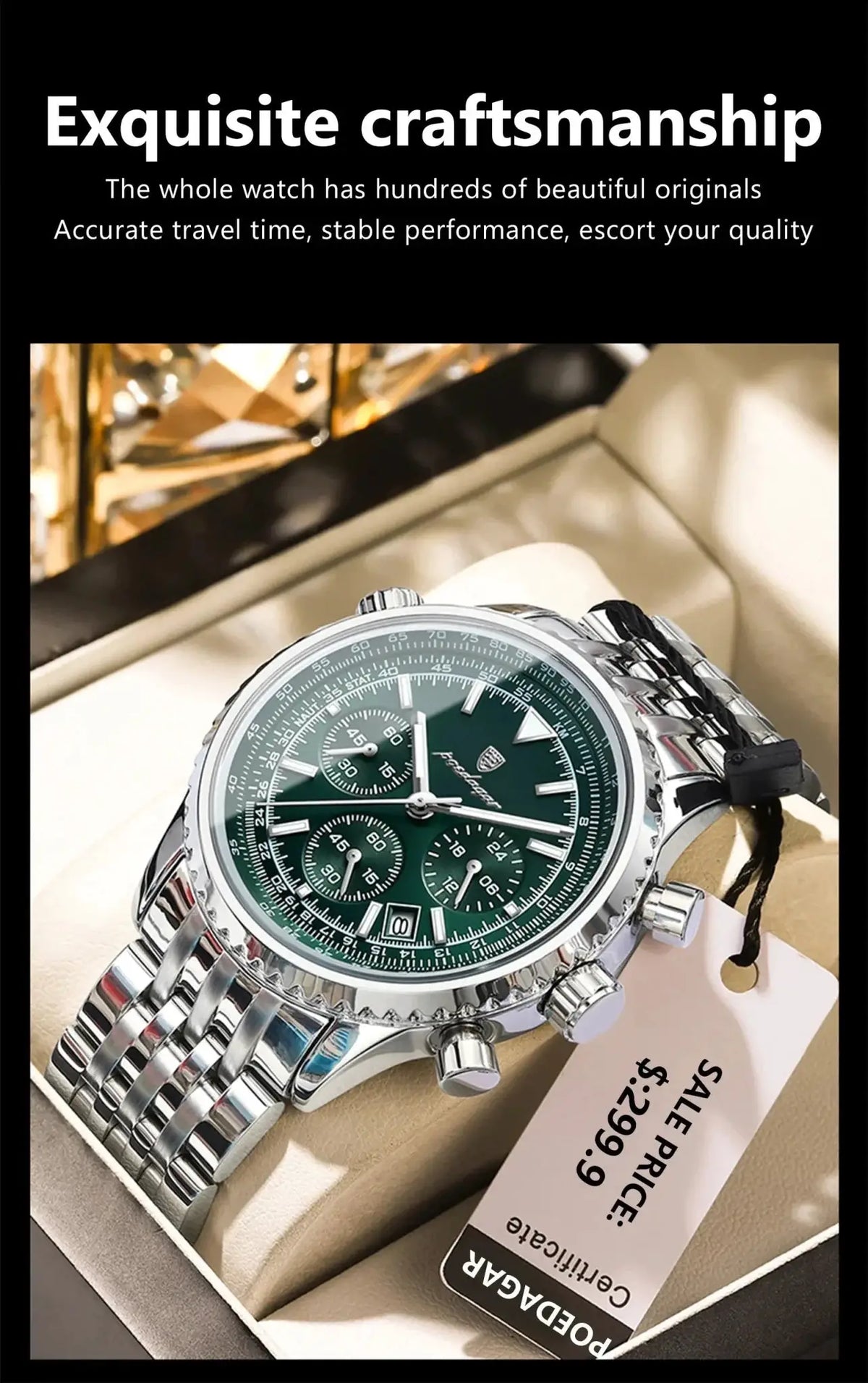 Chronograph Watch for Men Waterproof — product view 12