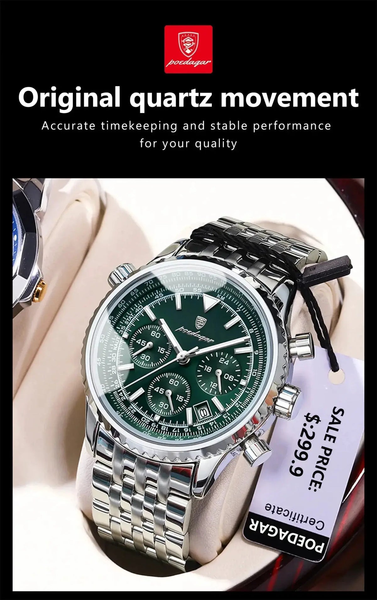 Chronograph Watch for Men Waterproof — product view 16