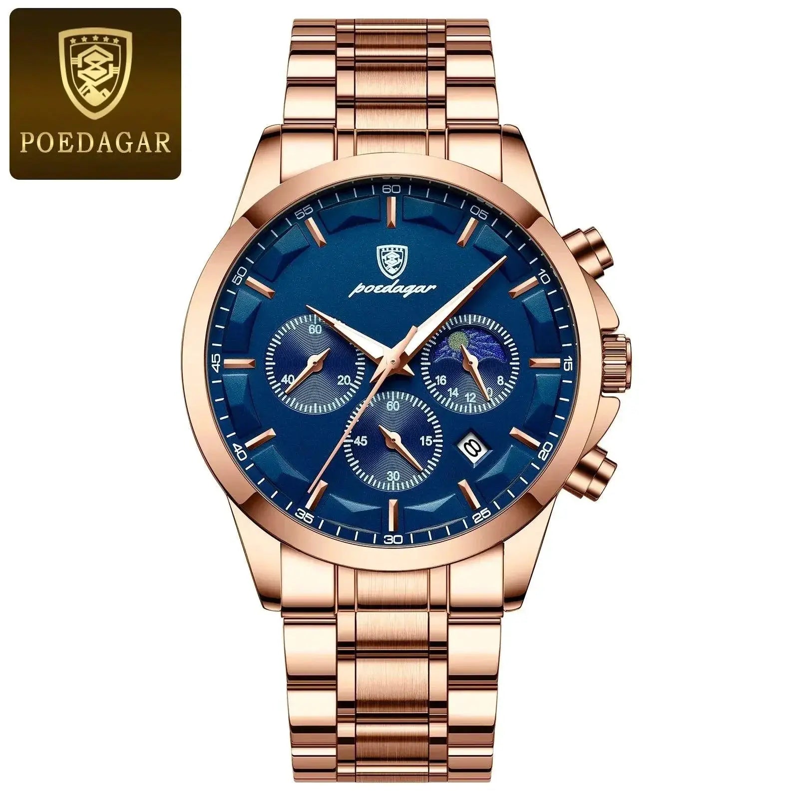 Luxury Mens Chronograph Watch Military Waterproof Timepiece