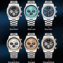 Luxury Men's Quartz Chronograph Wristwatch Stylish Waterproof Design