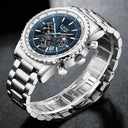 Luxury Men's Quartz Chronograph Wristwatch Stylish Waterproof Design