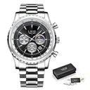 Luxury Men's Quartz Chronograph Wristwatch Stylish Waterproof Design