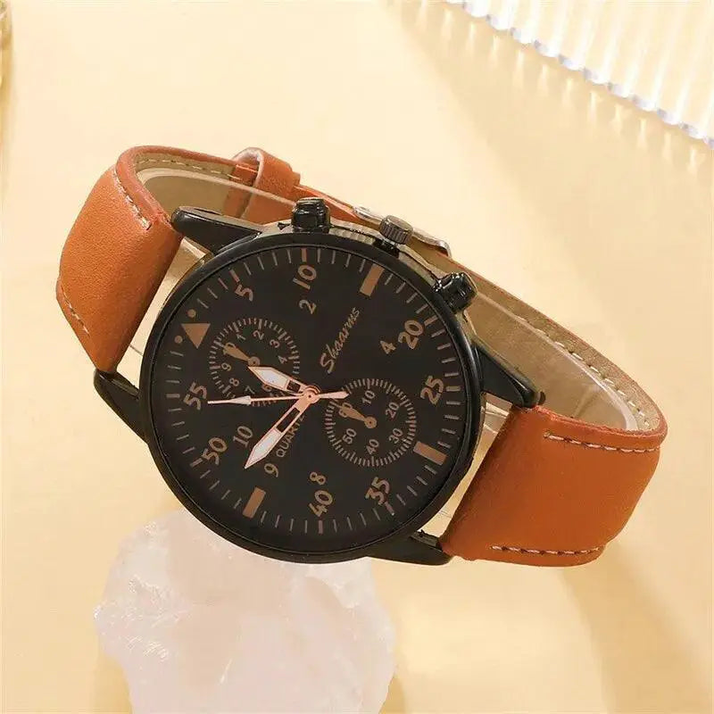 Luxury Men's Quartz Watch And Bracelet Set Gift For Him