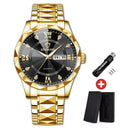 Luxury Men's Waterproof Stainless Steel Wristwatch Timepiece