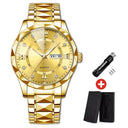 Luxury Men's Waterproof Stainless Steel Wristwatch Timepiece
