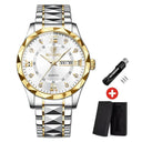 Luxury Men's Waterproof Stainless Steel Wristwatch Timepiece