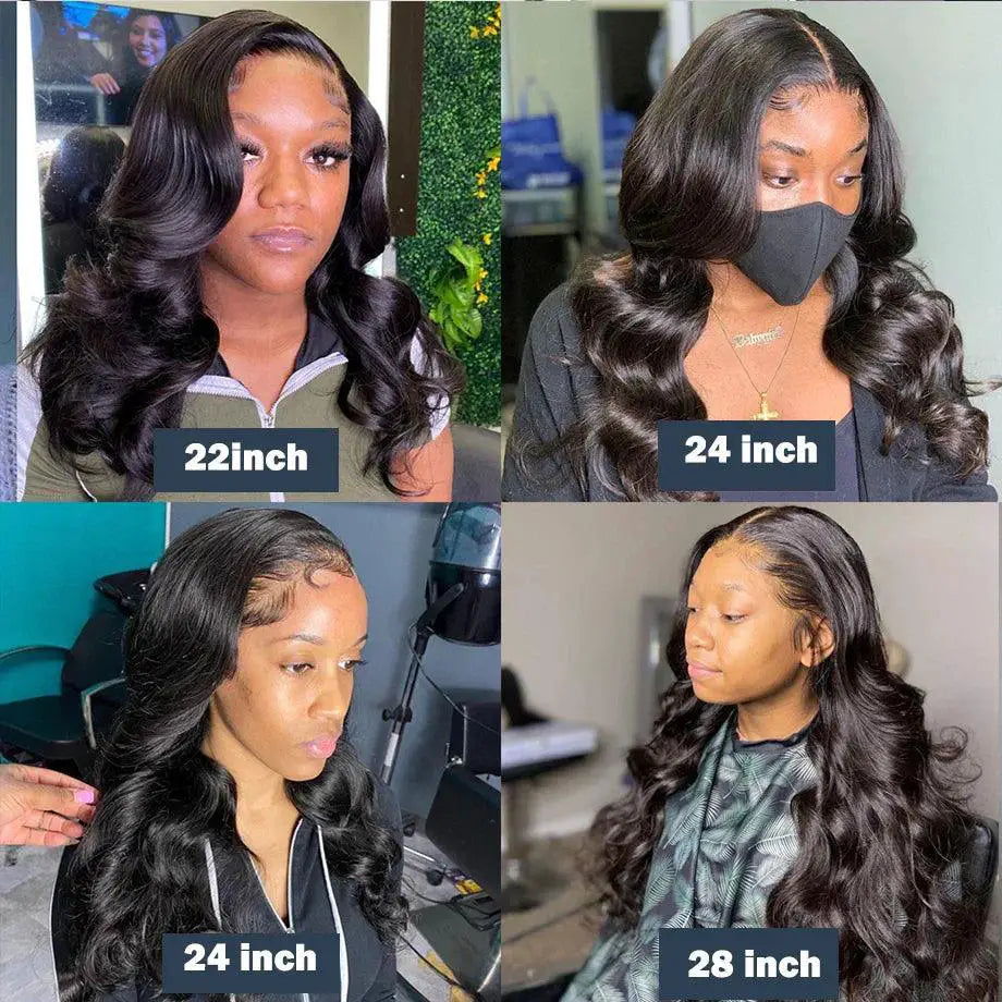 Luxury Off Black Brazilian Body Wave Lace Front Wig