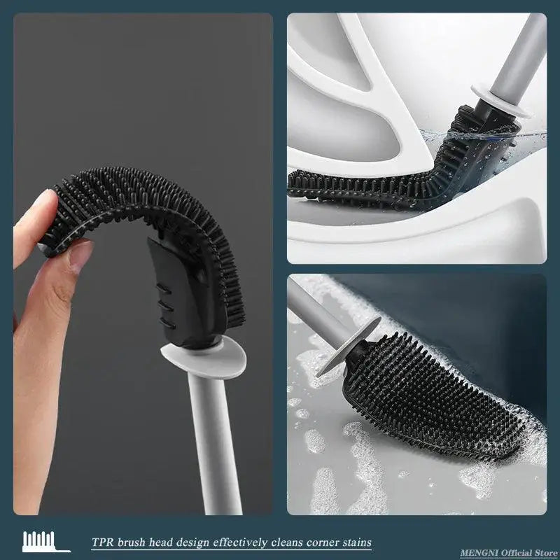 Luxury Wall Mount Toilet Brush Set For Bathroom Use