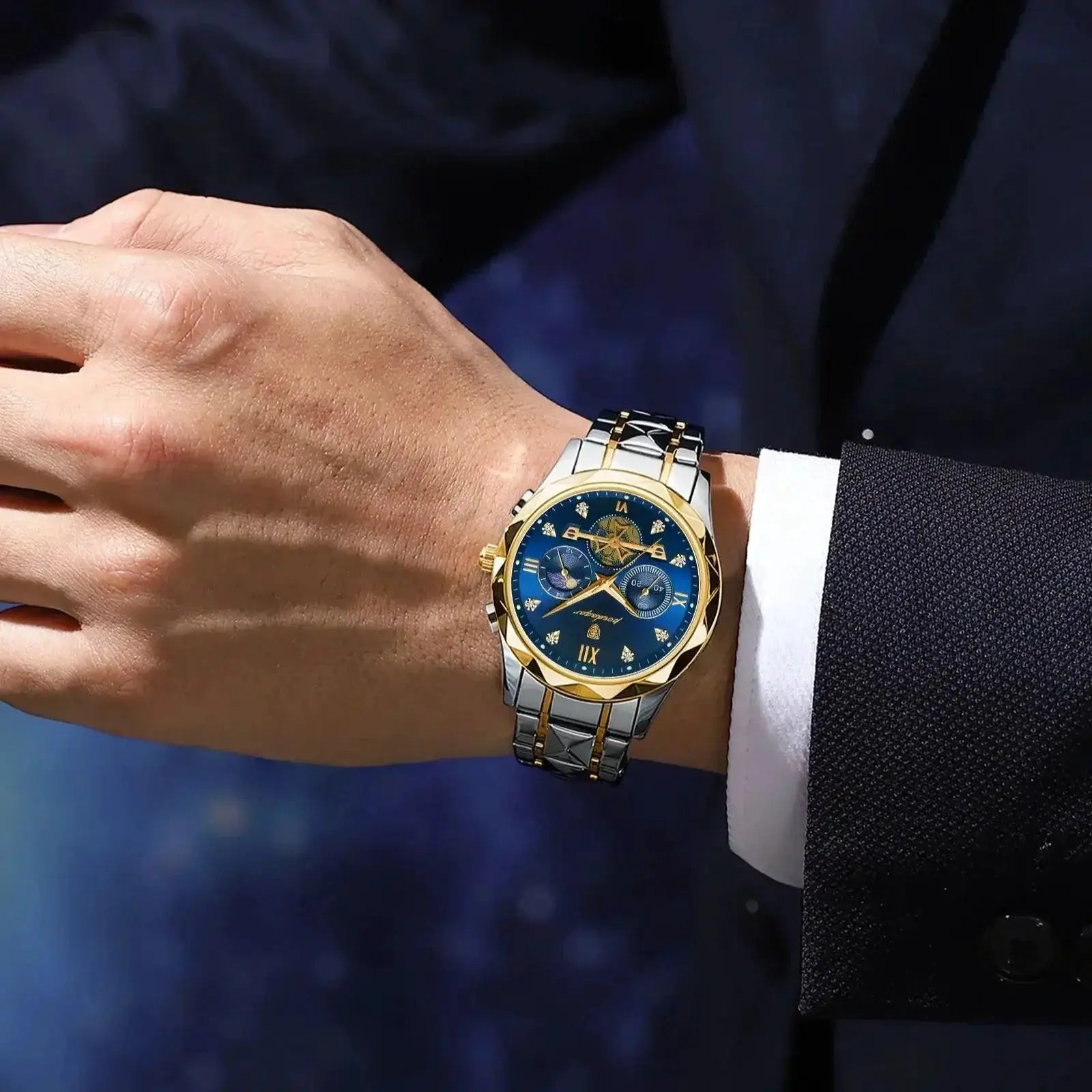 Luxury Waterproof Chronograph Watch For Men Timepiece