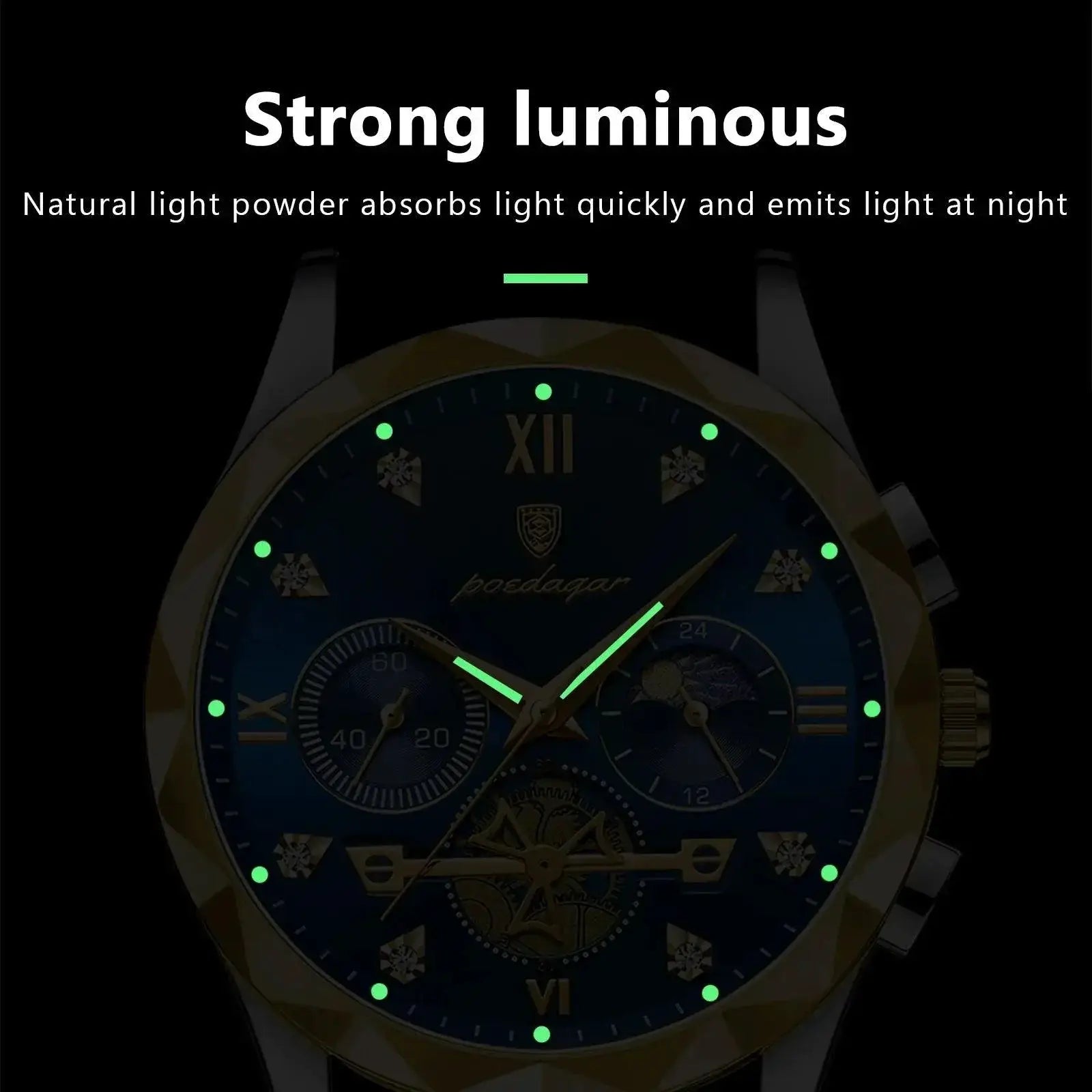 Luxury Waterproof Chronograph Watch For Men Timepiece