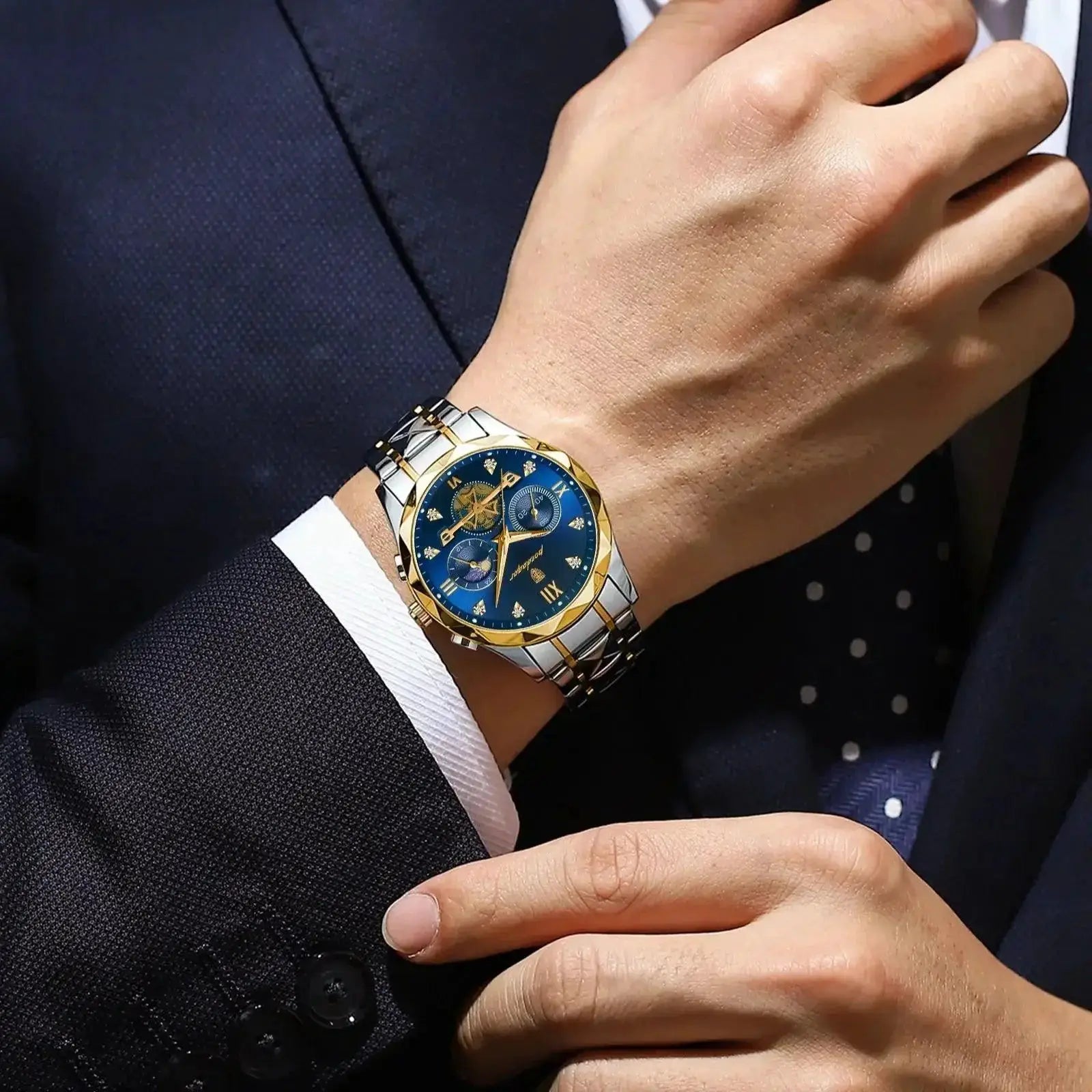 Luxury Waterproof Chronograph Watch For Men Timepiece