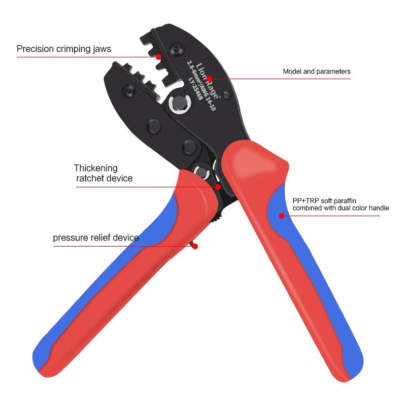 LY 2546B MC4 Terminal Crimping Pliers - Waterproof Solar Connector Tool 2.5 - 6 mm2