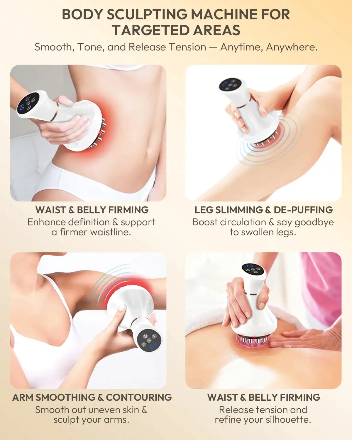 Lymph Drainage Massager For Body Sculpting With Heat Vibration Cellulite Lift