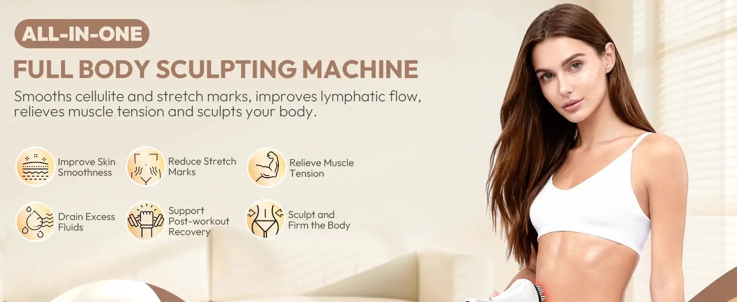 Lymph Drainage Massager For Body Sculpting With Heat Vibration Cellulite Lift