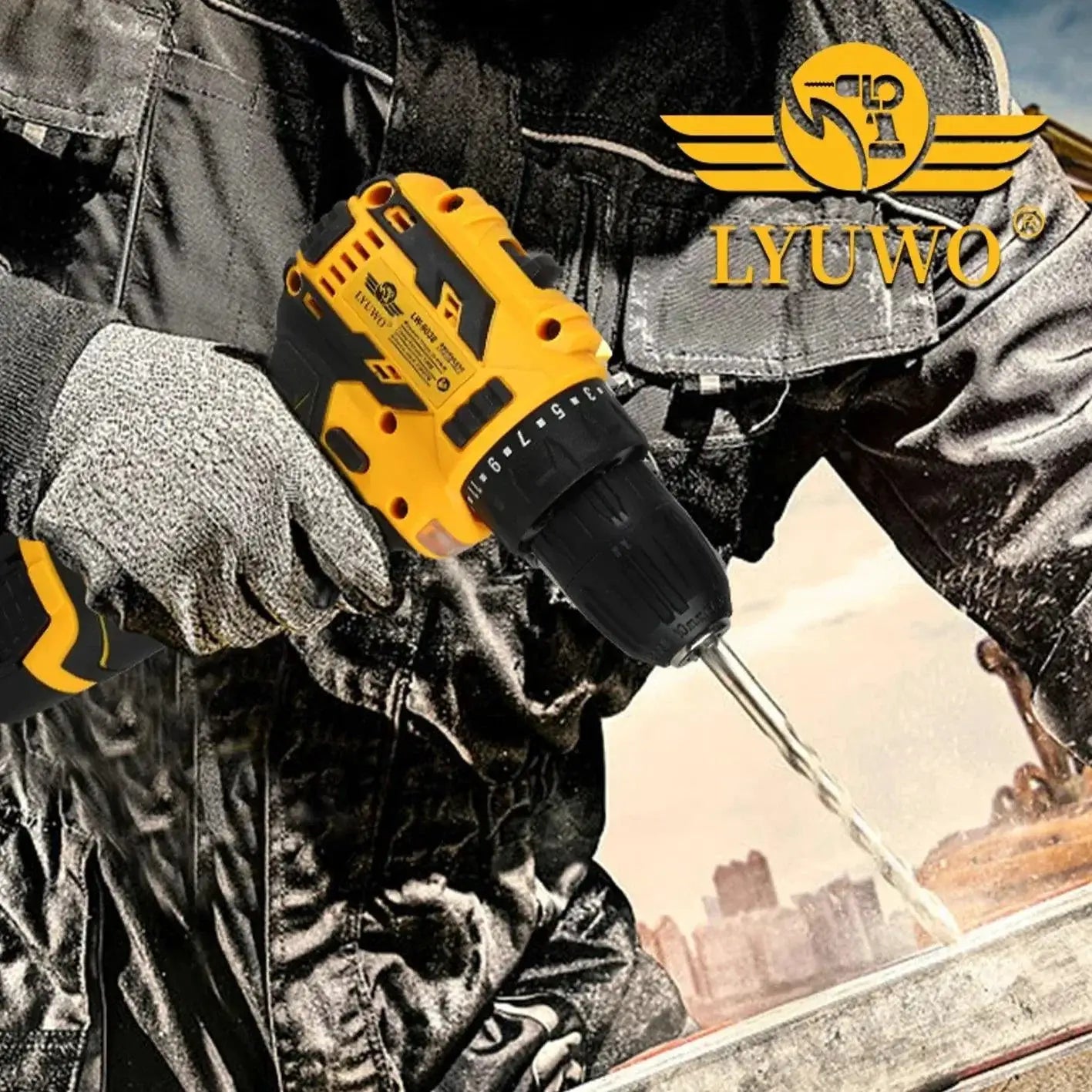 LYUWO 16.8V Cordless Brushless Electric Drill 35NM Mini